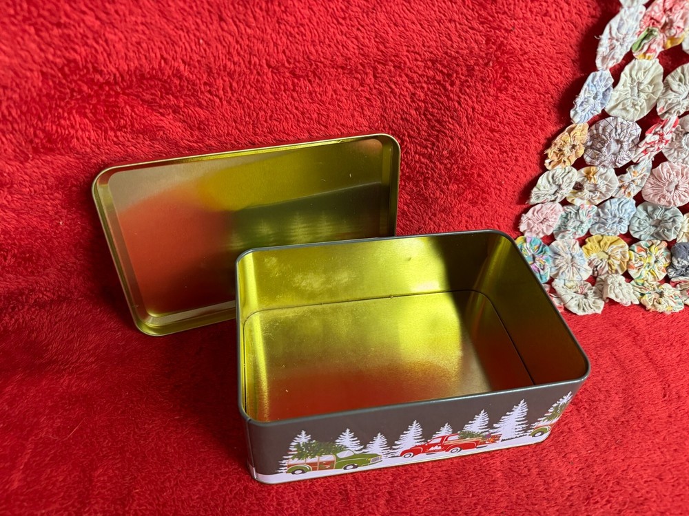 North Pole Tree Farm Decorative Tin