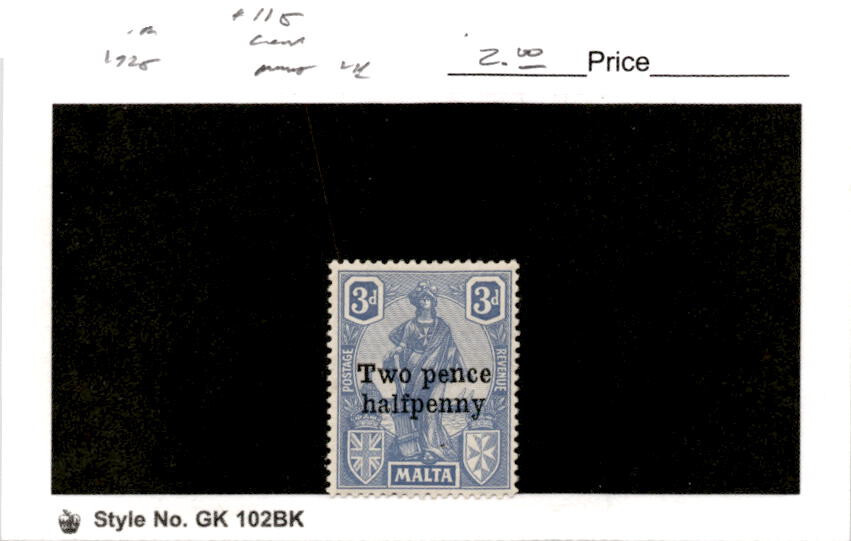 Malta, Postage Stamp, #115 Mint LH, 1922 (AC)