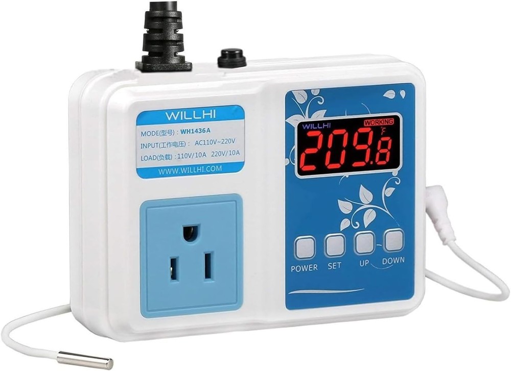Plug and Play WH1436A Temperature Controller: 10A Efficient Cooking Solution