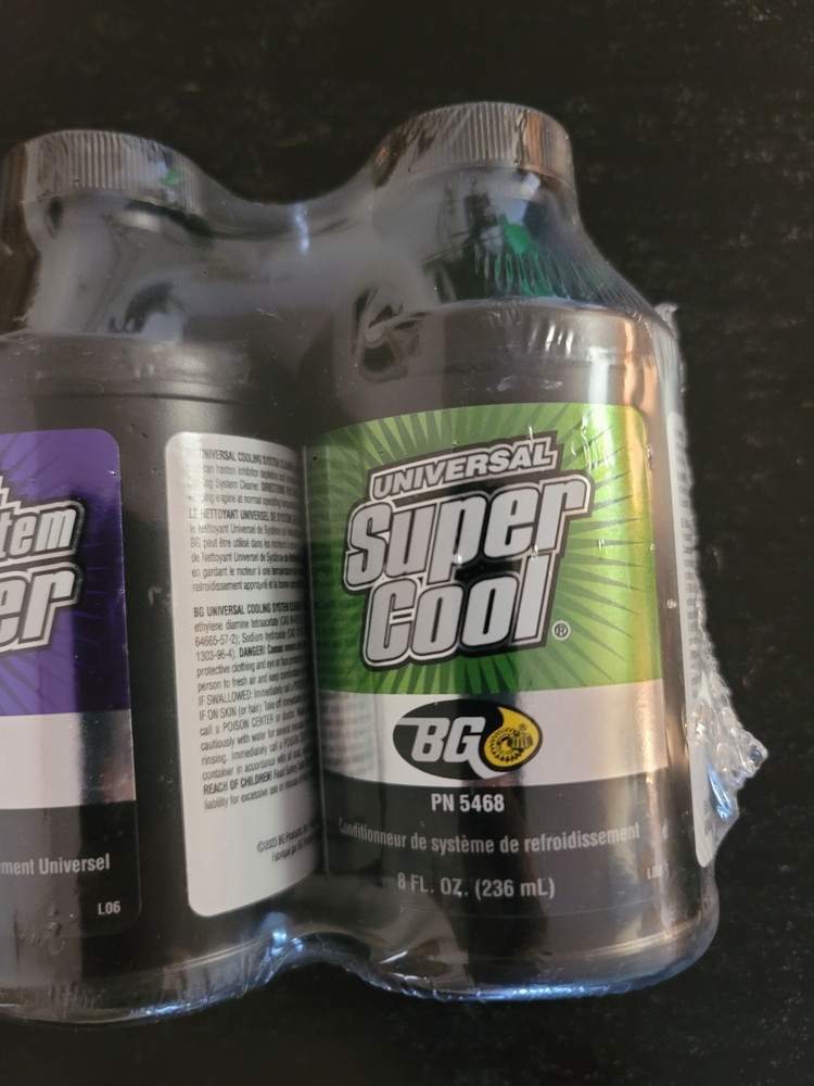BG Universal Cooling System Cleaner + BG Universal Super Cool 2 NEW 8 oz