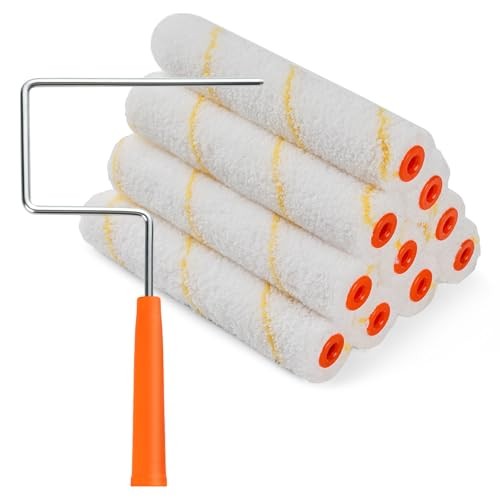 Microfiber Paint Roller Covers, Paint Roller 10 pcs 6" Microfiber Roller Cover