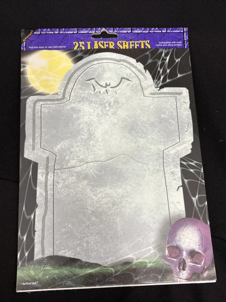Halloween Graveyard Printable Paper 25 Sheets