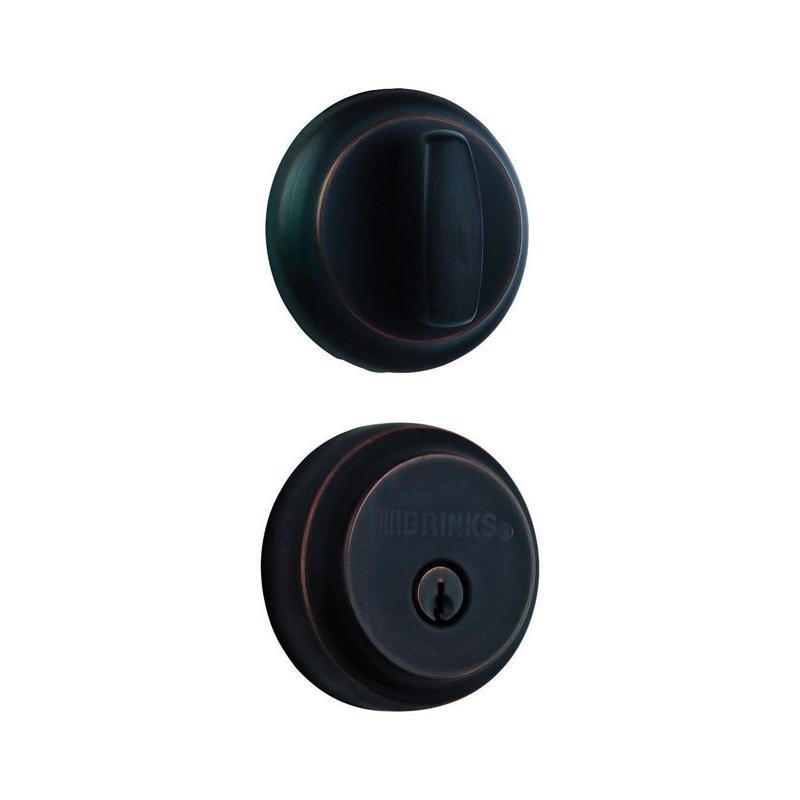 New Brinks Push Pull Rotate Oil Rubbed Bronze Steel Deadbolt