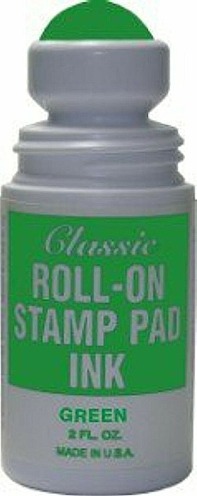 Roll-on Stamp Pad Ink - Green 2oz