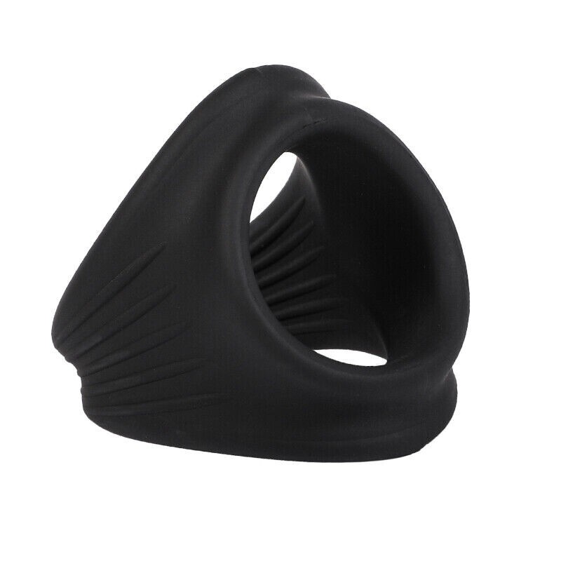 Ball Stretcher Enhancer Squeeze Scrotum Testicle Silicone Ring Delay Ejaculation