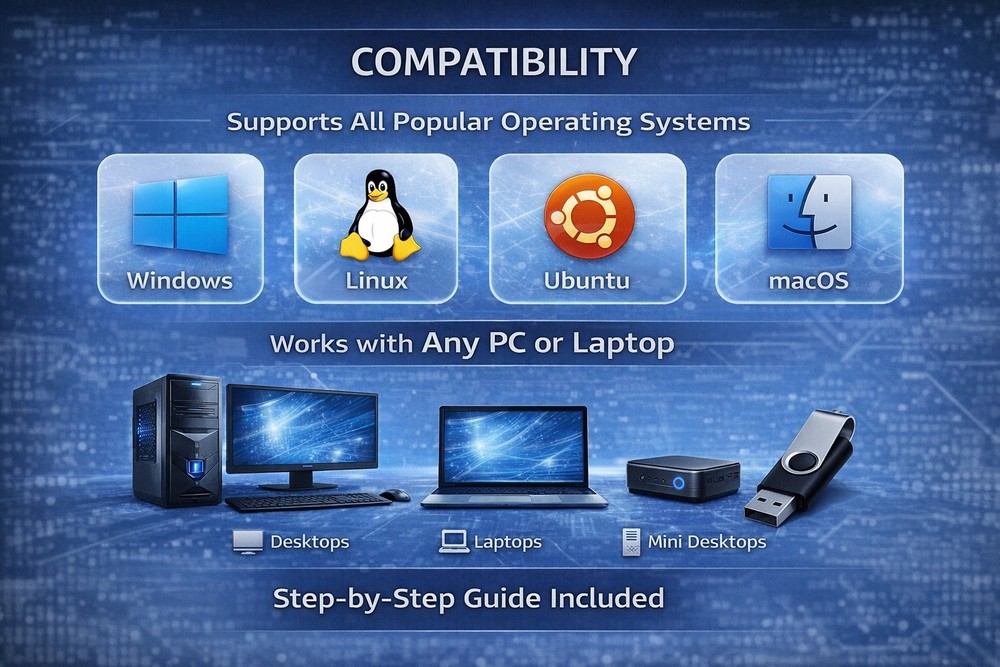 Bootable USB Creator Kit w/ Guide | Create Install & Recovery Media Tool