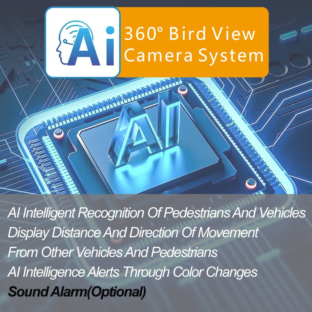 3D Multi-View System Host Blind Spot Backup View Camera Collision Warning