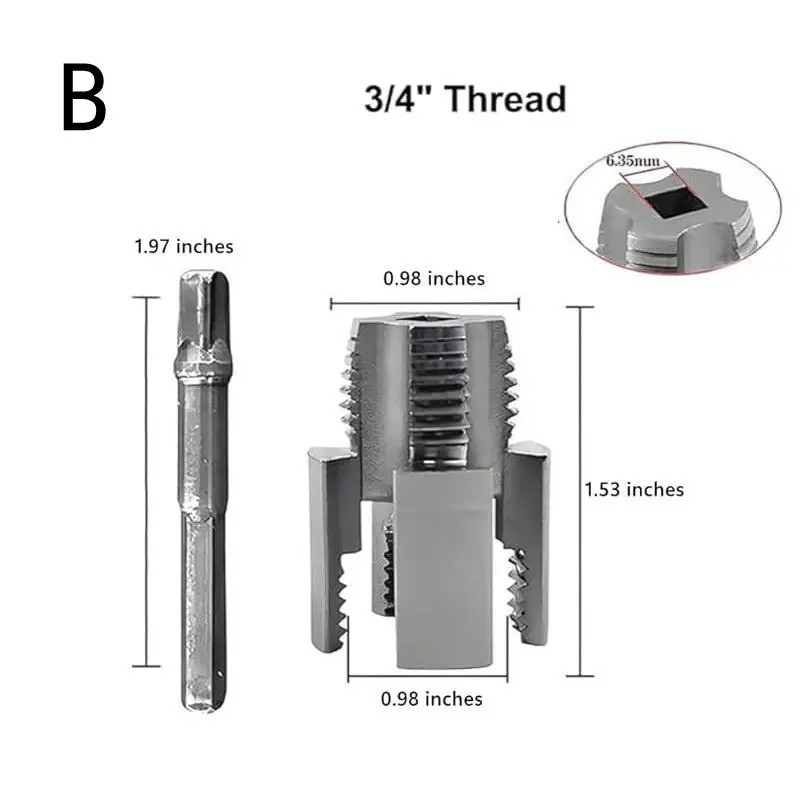 2pcs Integrated Internal & External Pipe Threading-Tool,PVC Pipe Threader Kit