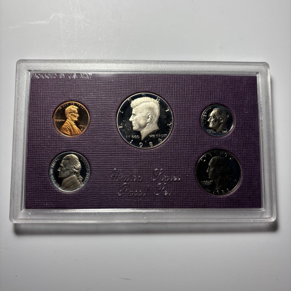 1986 US Mint Proof 5-Coin Set