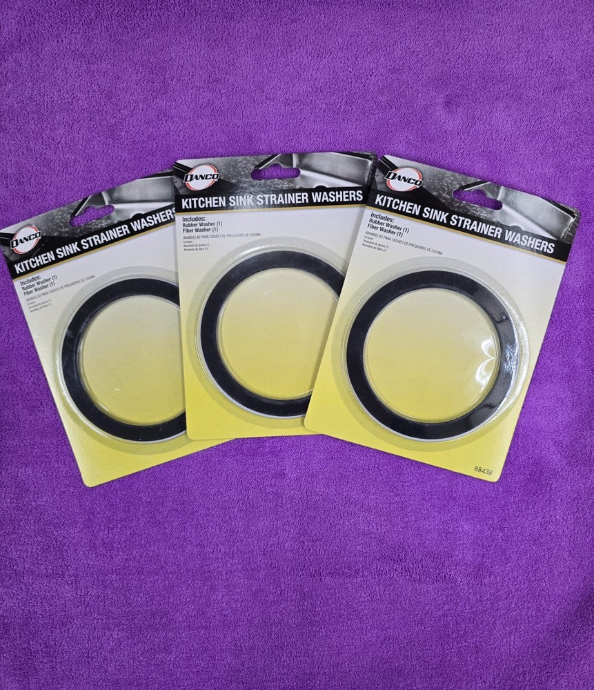 (3) Danco 88438 Sink Strainer Washers (2-Pack)