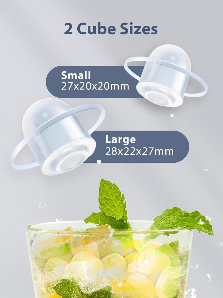 Countertop Nugget Ice Maker, Compact Ice Making Machine w Auto-Cleaning Function