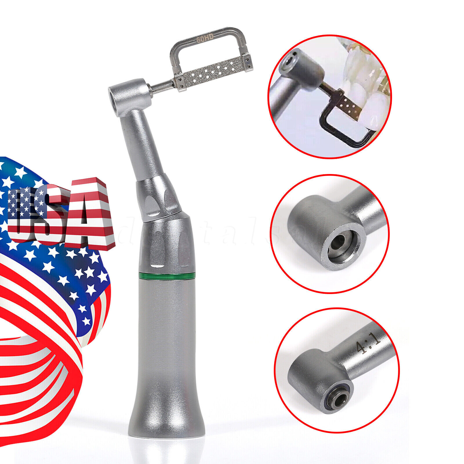 Dental Ortho Contra Angle 4:1 Contra Angle Handpiece Interproximal Strip IPR Kit