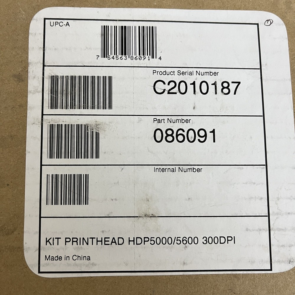 Zebra HDP5000 Card Printer Print Head PN 86091 NIB