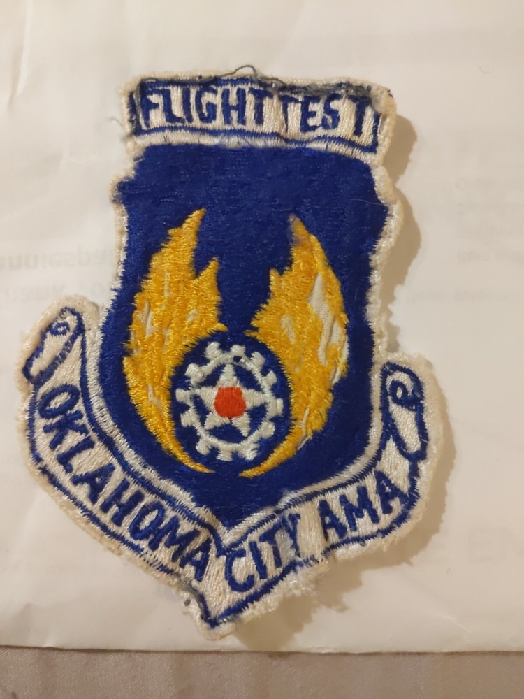 USAF FLIGHT TEST OKLAHOMA CITY AMA PATCH
