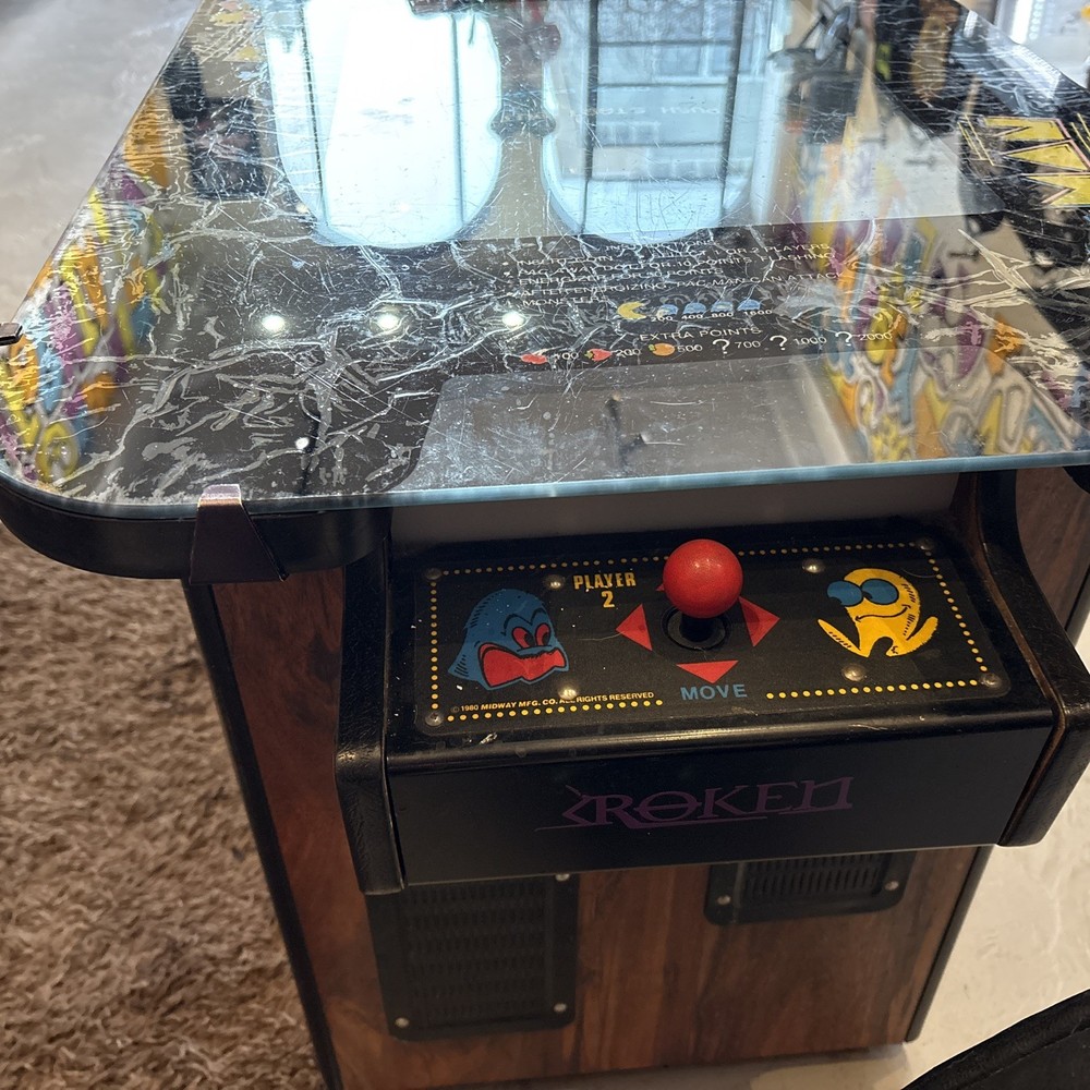 PAC-MAN ARCADE MACHINE COCKTAIL TABLE original 1980