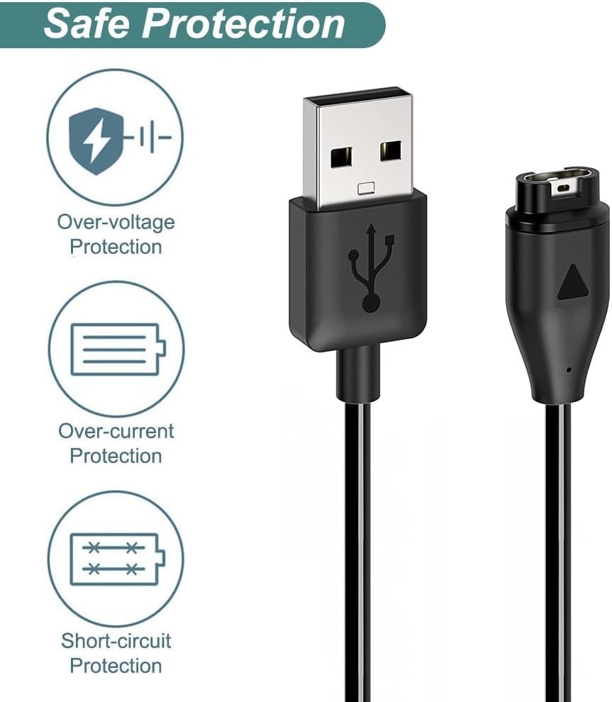 Charger for Garmin Instinct & Instinct 2 2S 2X 3, Replacement Charging Cable ...