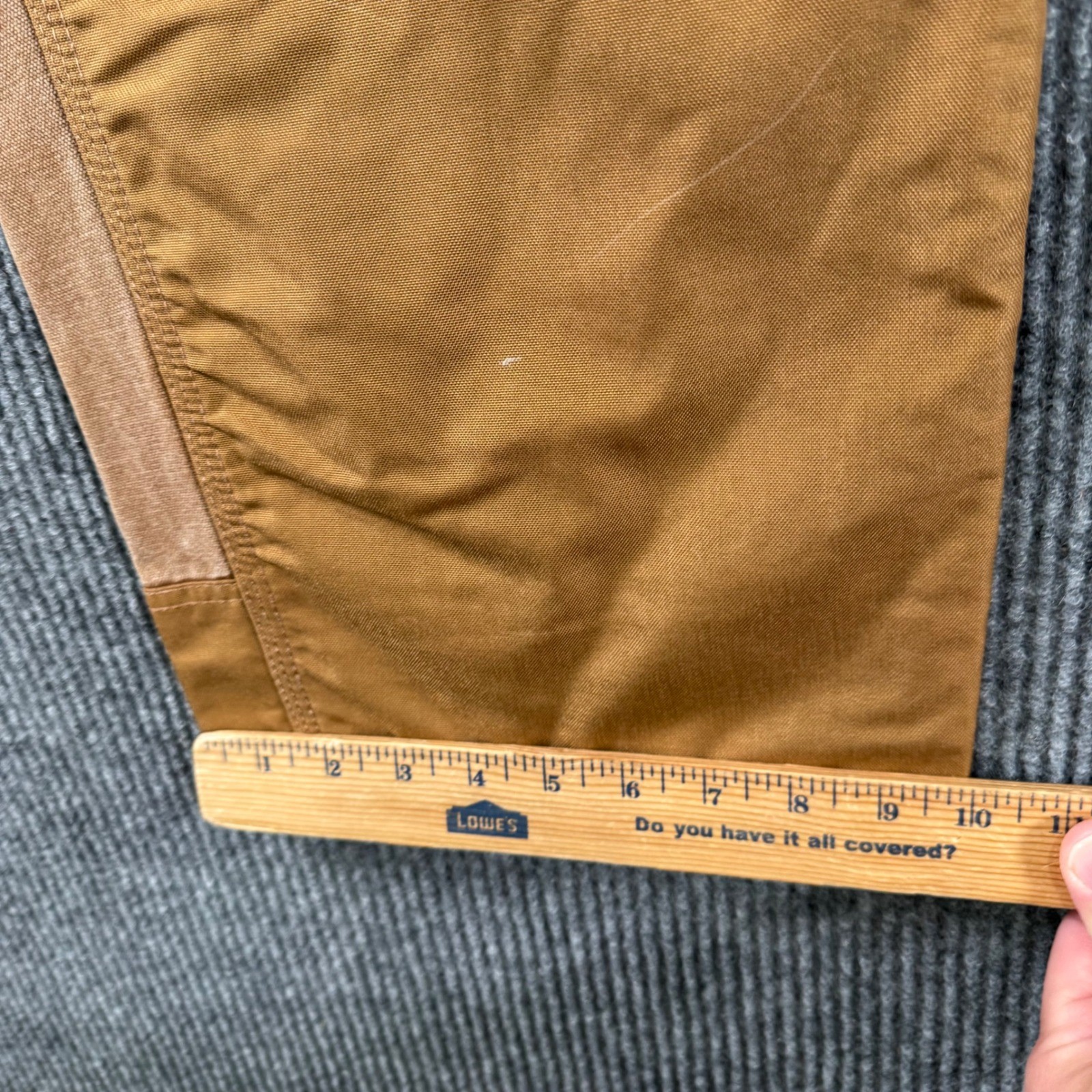 Carhartt B182 BRN Cordura Front Work Dungaree Men 38x27 Duck Double Knee Vintage