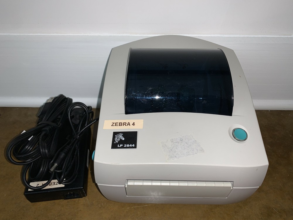 Zebra LP2844 Thermal Label Printer Bundle - Tested Working