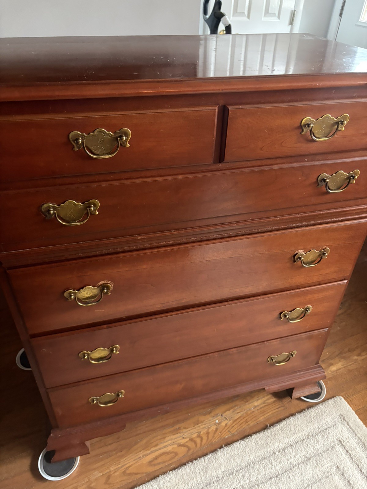 Vintage Pennsylvania House Cherry Wood Highboy Dresser - Independence Hall Repro