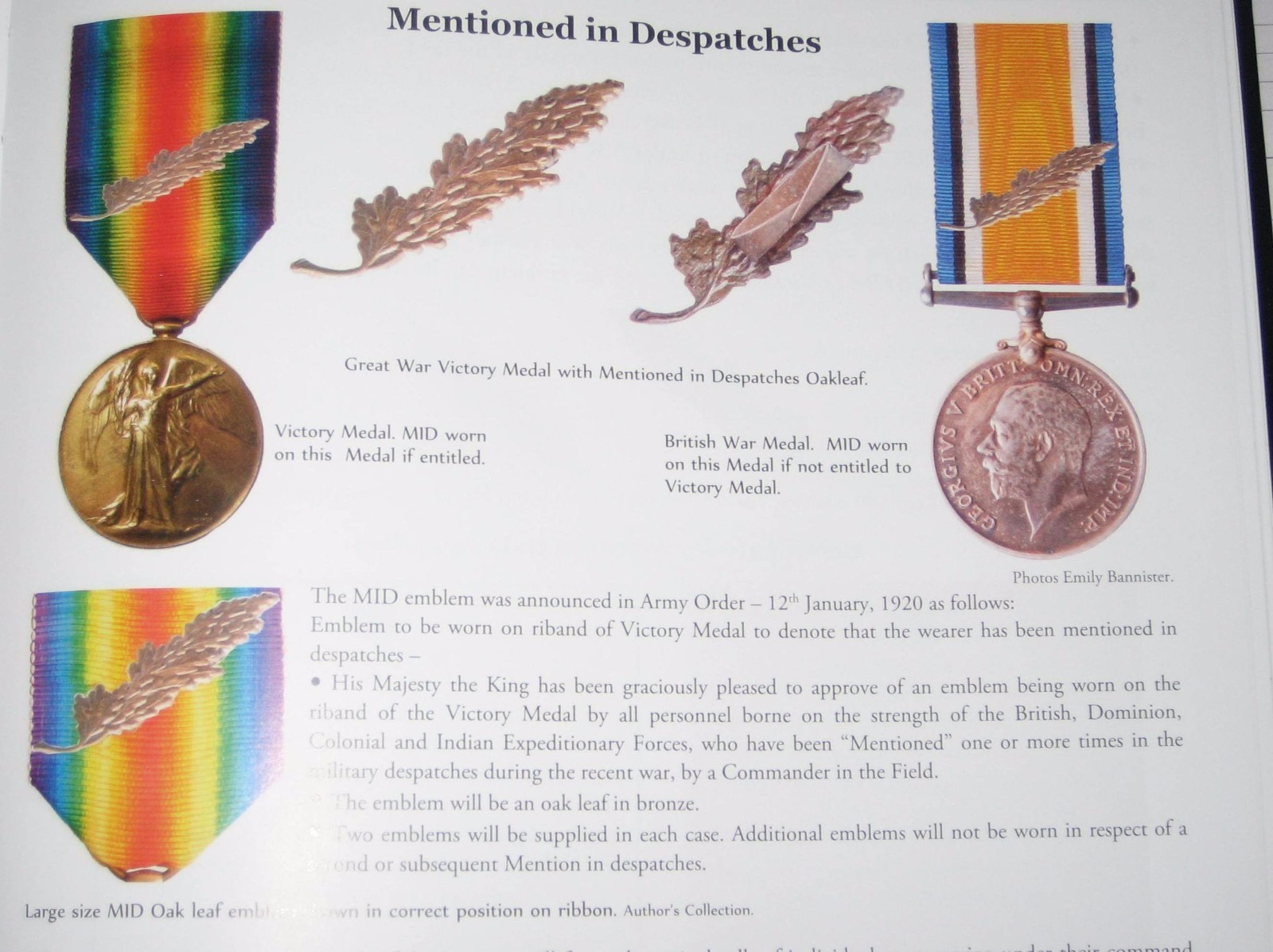 British Mention in Dispatches (MID) Oakleaf (replacement)