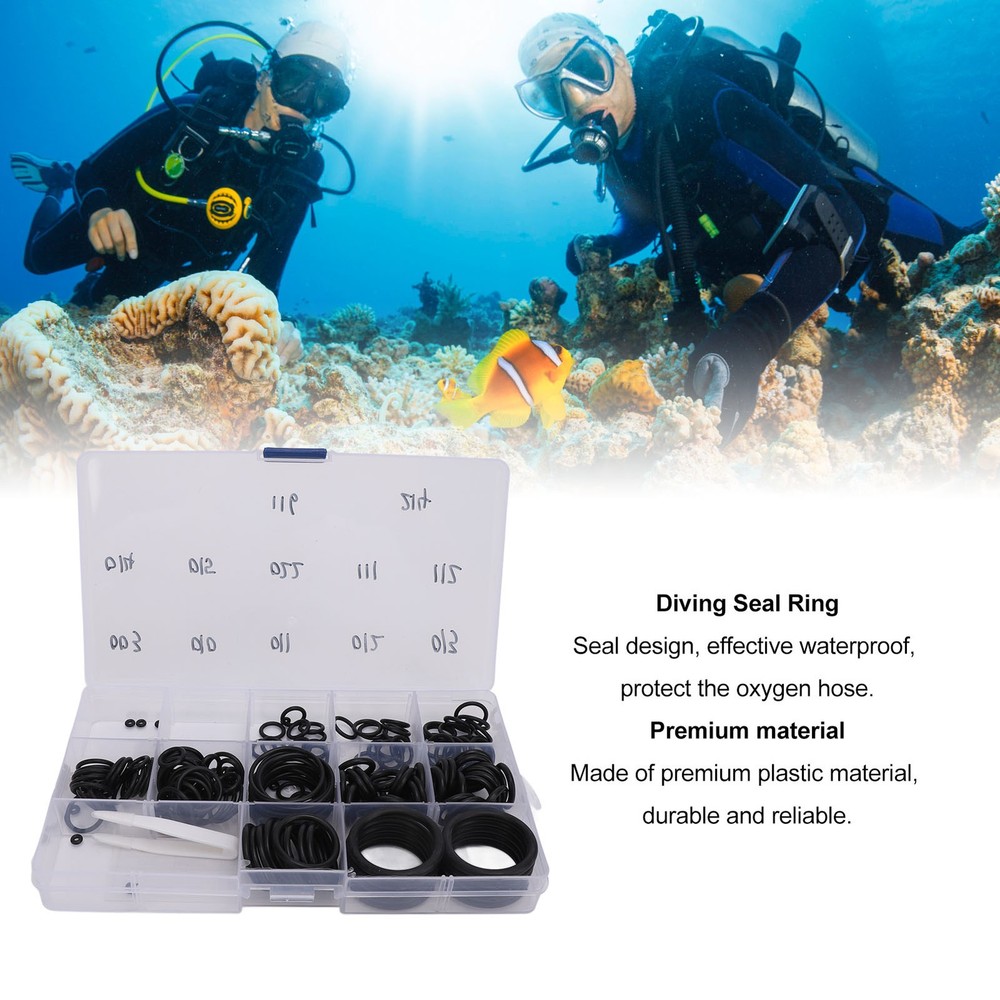 170pcs Diving O Rings Effective Sealing Practical Scuba O Kit For Diving Eˇ