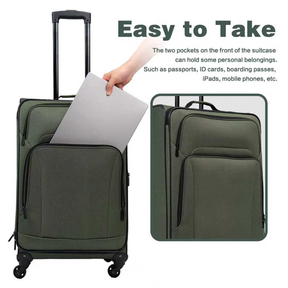 SoftshellLuggage Expandable 3 Piece Set Suitcase