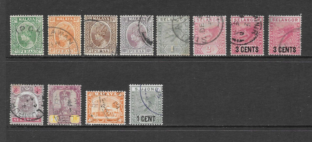 MALAYA STATES VARIOUS MINT/USED ISSUES 1894 to 1954
