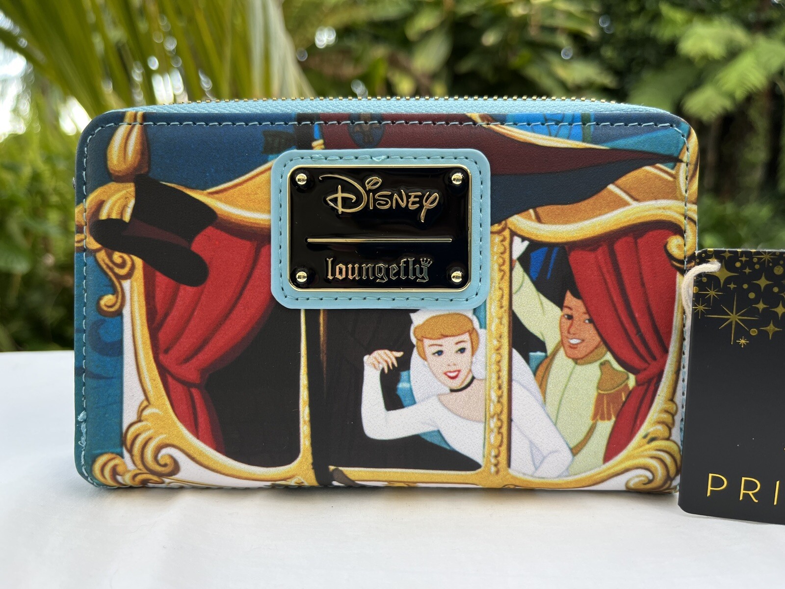 Loungefly Disney Cinderella Princess Scenes Jaq Gus & More Zip Around Wallet NWT