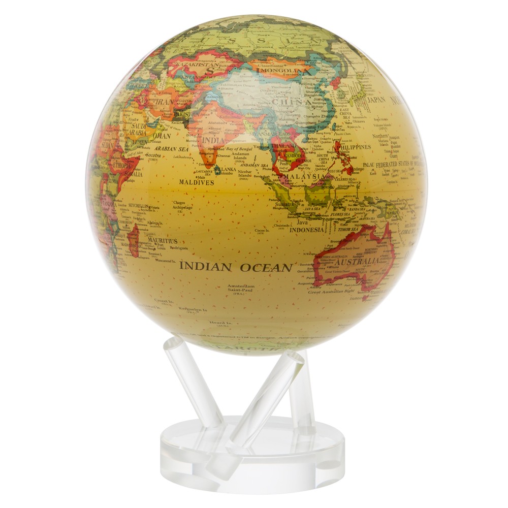Mova Antique Spinning Globe Large Beige