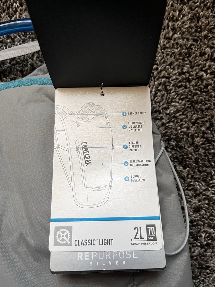 Classic Light Hydration Pack 2L (70oz) Grey Bag