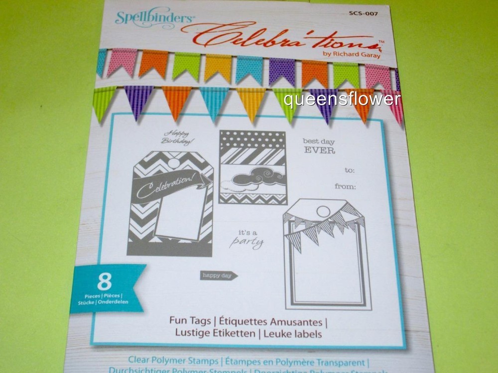 SPELLBINDERS CELEBRA'TIONS FUN TAGS CLEAR STAMPS