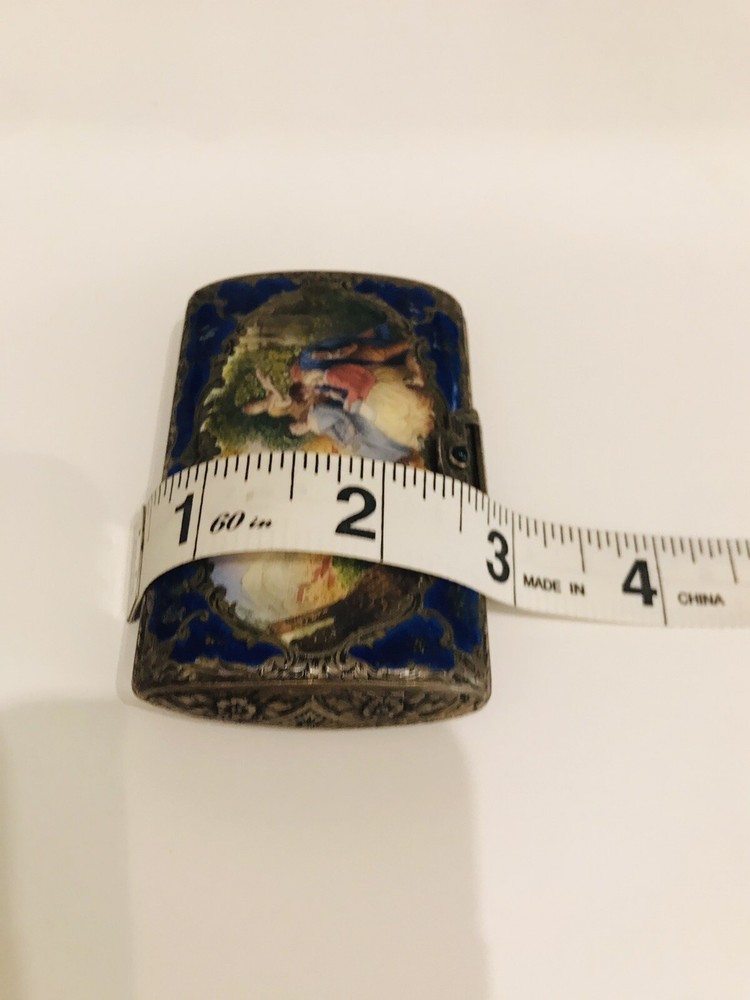 Antique Silver Enamel Box
