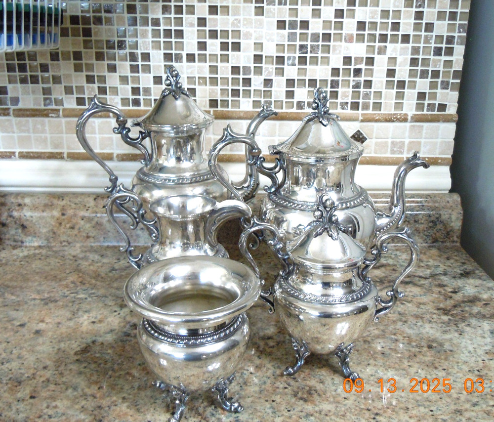 VINTAGE COFFEE AND TEA SET WITH CROWN AND MARKS