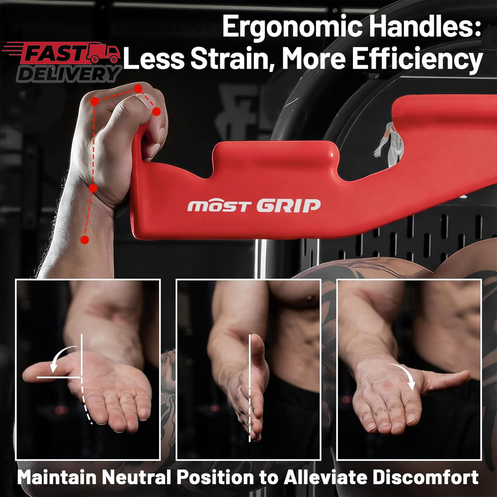 LAT Pull down Bar with 6 Ergonomic Handles, Neutral Grip LAT Pulldown Attachment