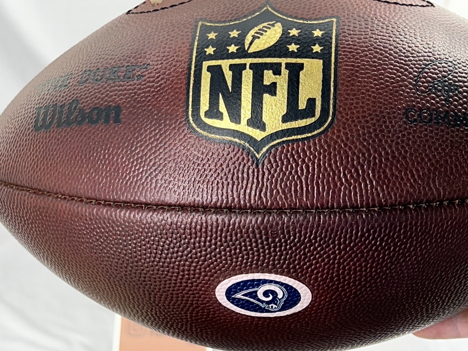 RAMS LOGO - NFL "The Duke" Wilson Football - Game Ball - Prepped & Conditioned