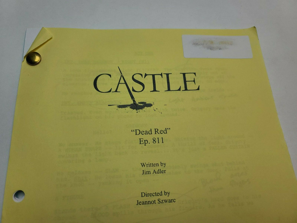 CASTLE / Jim Adler TV Script, Ann Cusack & Seamus Dever "Dead Red"