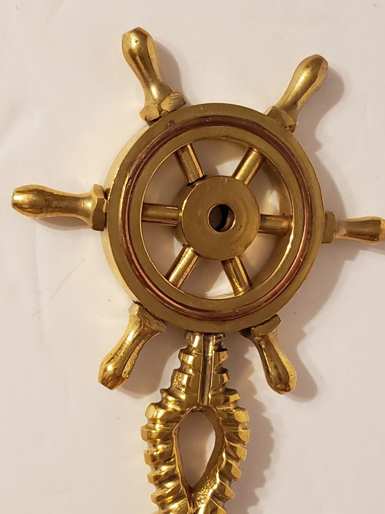 Solid Brass Maritime Bottle Opener 6" Inches Heavy VINTAGE