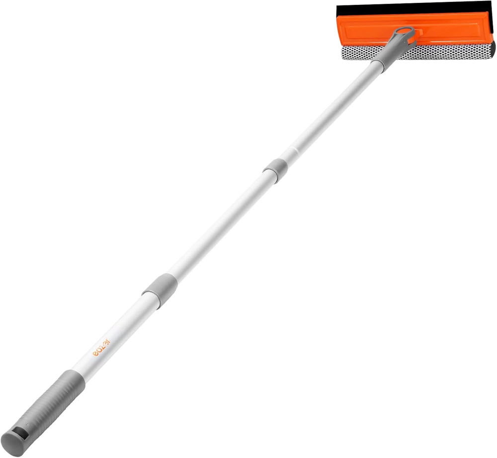 46'' Professional Window Cleaner Tool, 2-In-1 Rotatable Squeegee for Window Clea