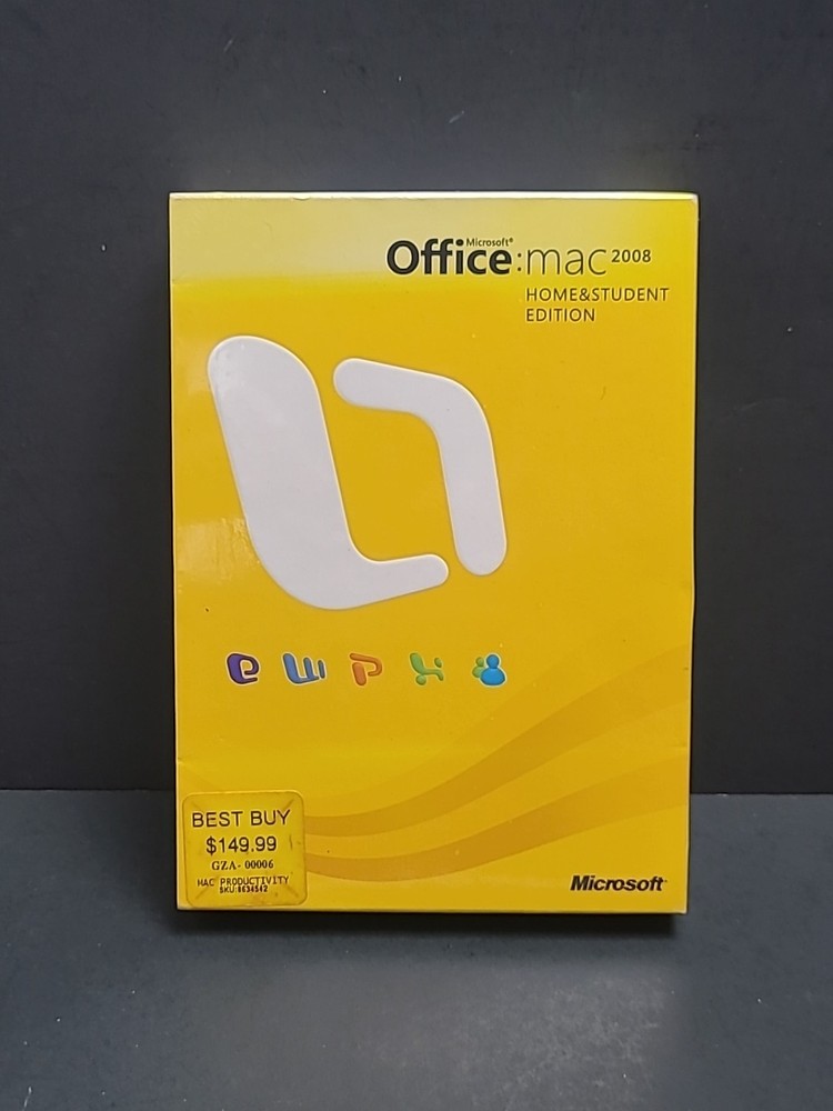Microsoft Office 2008 Home & Student Edition for Mac Sealed