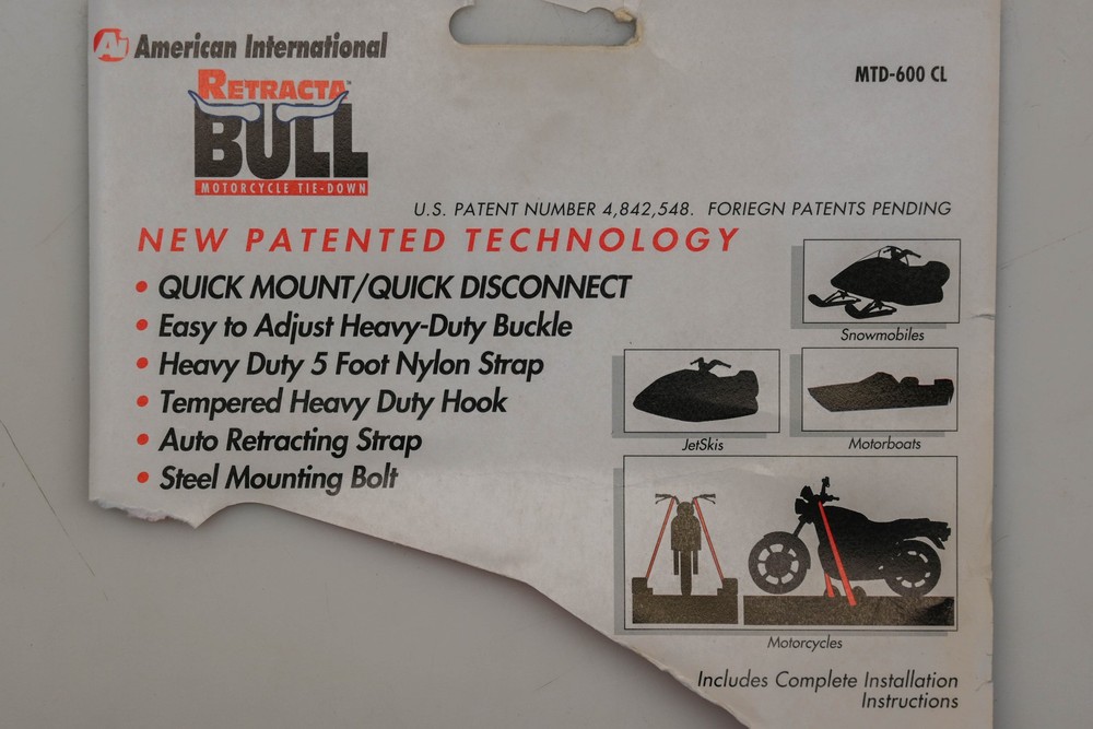 Retracta-Bull Motorcycle Tie-Down Kit