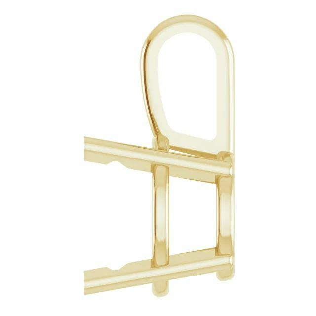 14K Gold Round Pre-Notched Pendant Basket Setting 3mm-10.5mm