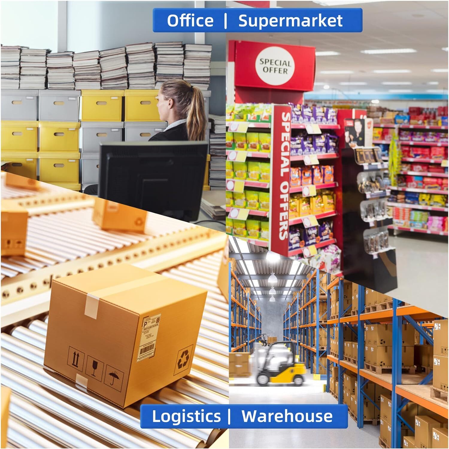 2"x1" Direct Thermal UPC Barcode FBA Labels 1300/Roll for Zebra & Rollo Printers