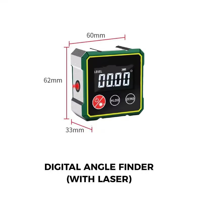 360° LCD Electronic Protractor Mini Inclinometer Measuring Tool Magnetic Digital