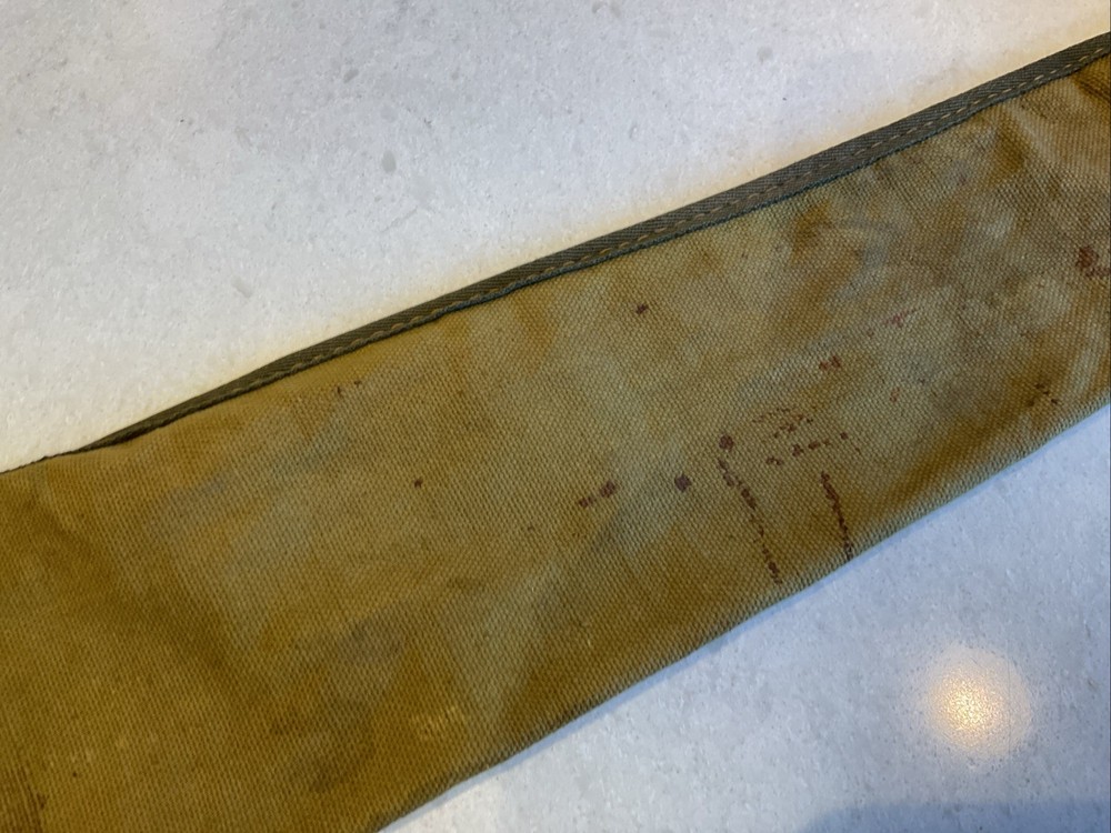 Vintage leather and canvas rifle case