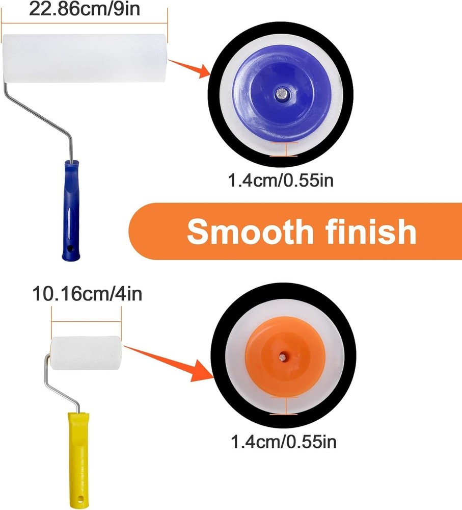 Self Leveling Cement Tool kit, Spiked Roller with Extension Pole for Self