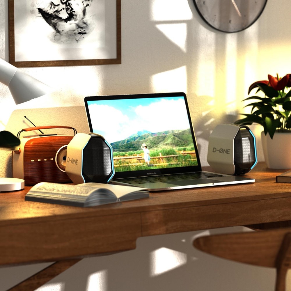 Computer Speakers for Desktop PC, Gaming PC Speakers for Desktop – USB-C, Blu...
