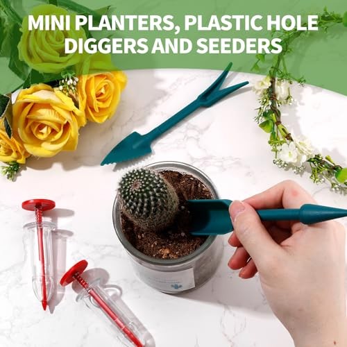 12pcs Mini Handheld Seed Spreader Kit, Small Planter Tool with Box Manual