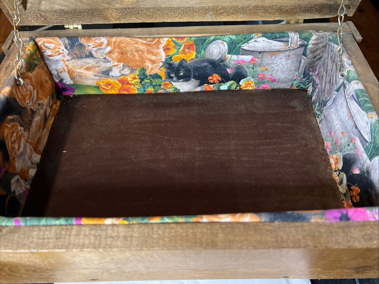 VINTAGE TOOLBOX HAND-MADE WOOD HEXAGON SHAPE LOCK BOX WITH DOUBLE LOCKS +HANDLES