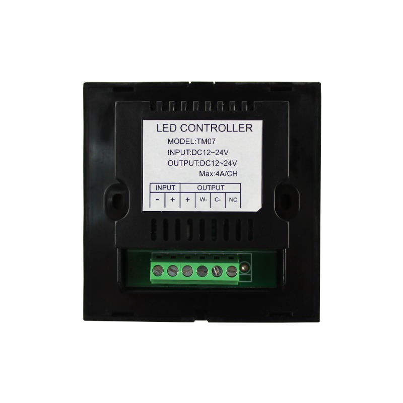 Wall-Mounted Touch Panel LED Controller Dimmer for Double Strip Light DC 12V-24V