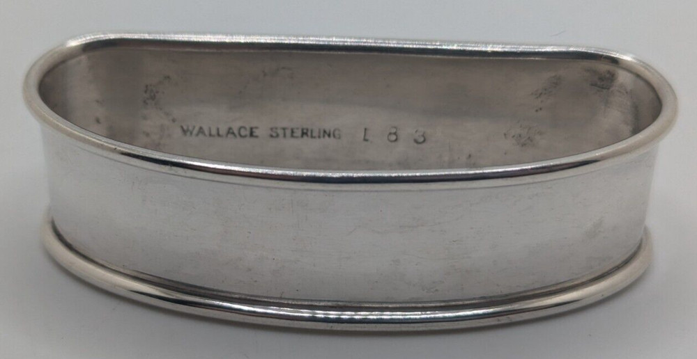 Vintage Wallace Sterling Silver Plain Napkin Ring